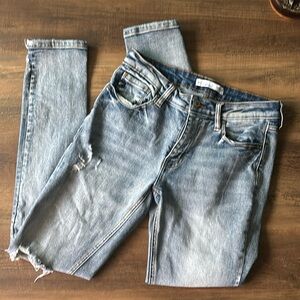 Kan Can Distressed Light/Medium Wash Jeans 24
